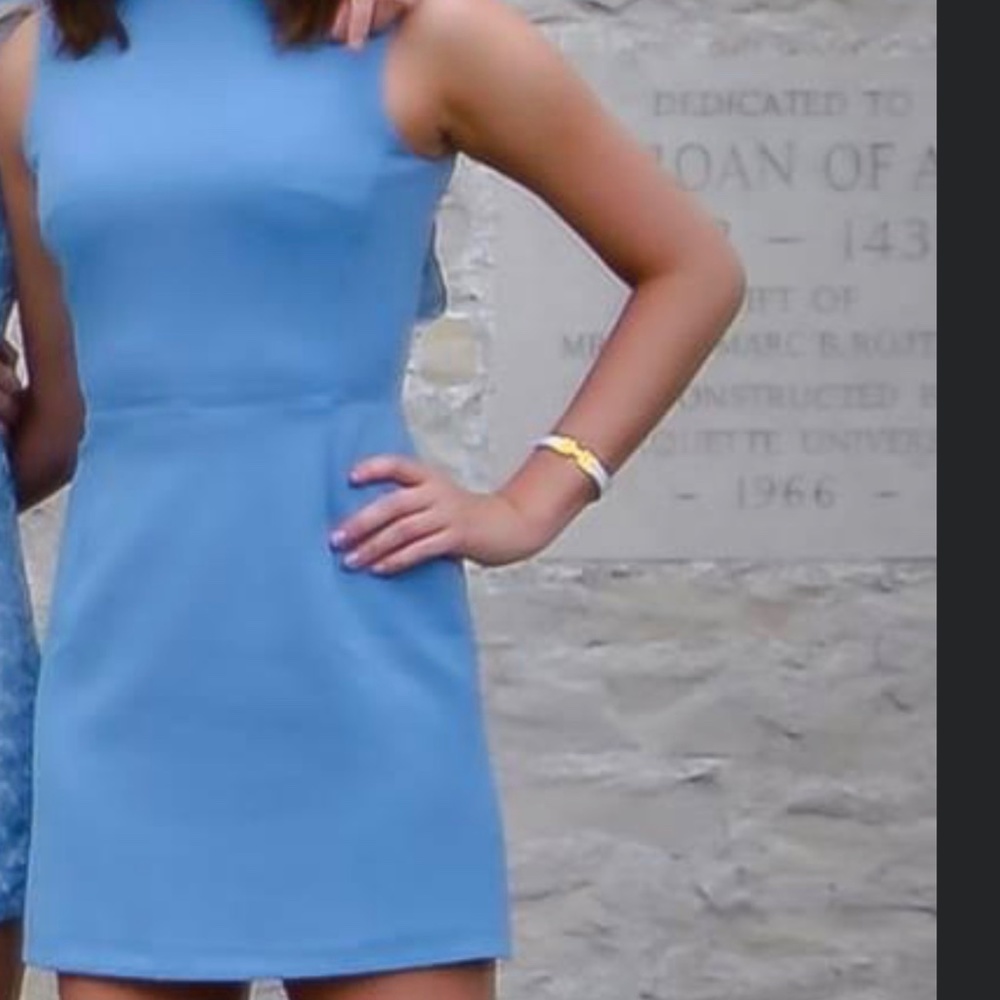 Fitted French connection blue dress